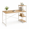 Mesa con estantería de madera y metal 120x60x120 cm