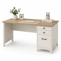 Escritorio de MDF con cajones y tablero color Roble 120x60x75 cm
