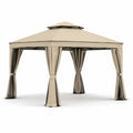 Pabellón de Jardín de Tela Oxford Beige 3x3m