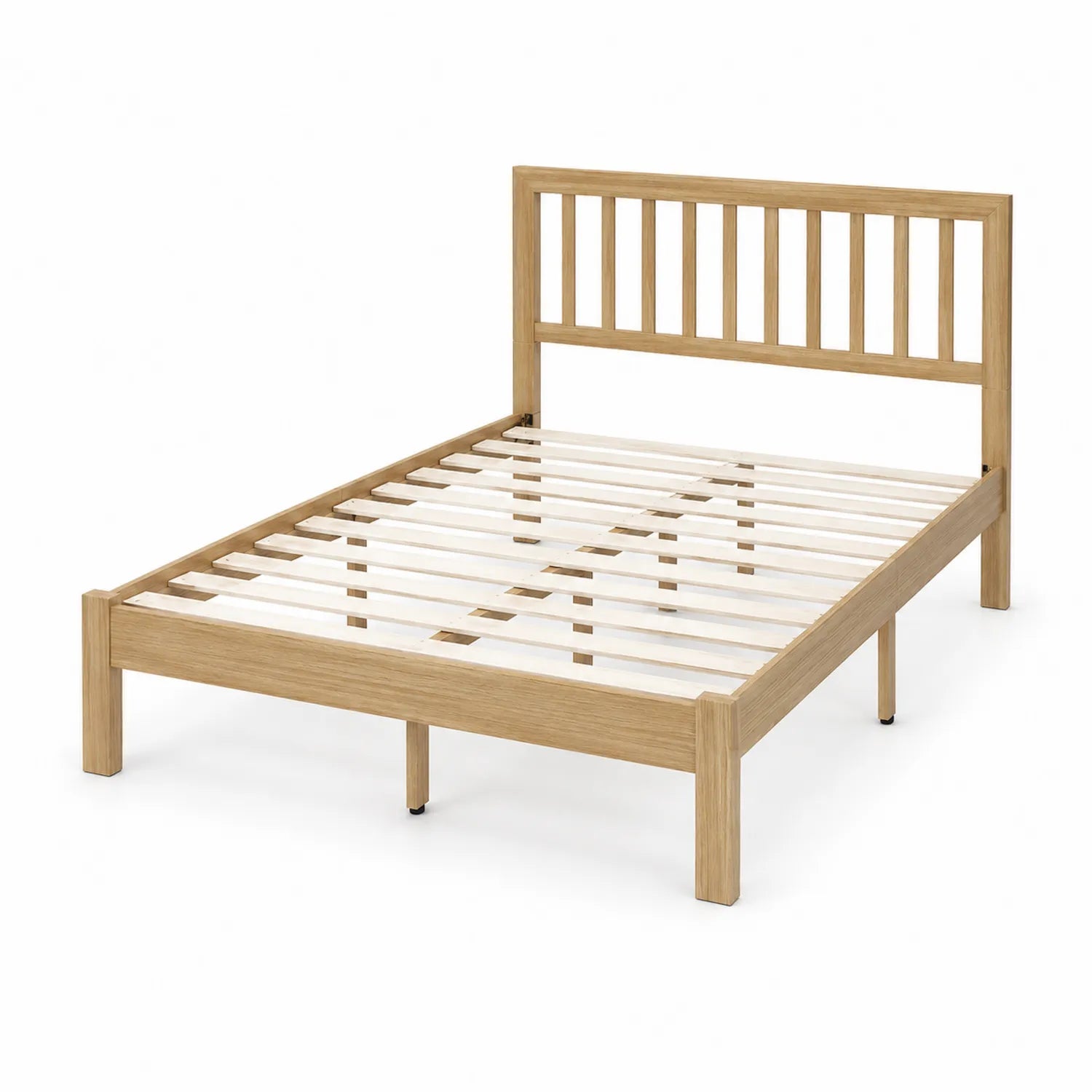 Cama de roble con barrotes 200x150 cm