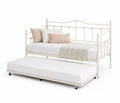 Cama nido de metal crema con colchón supletorio