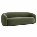 Sofá de Tela Curvo Verde 220x90x75 cm