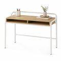 Escritorio de Madera y Acero con Estantes 120x60x75 cm