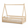 Cama Infantil de Madera de Pino Natural 200x90 cm