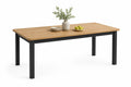 Mesa de comedor rectangular de madera de roble y patas de metal 200x100x75 cm