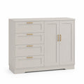 Cómoda de Madera con Cajones y Puertas Blanco 100x40x80 cm
